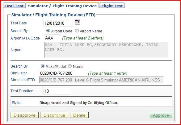 / Flight Training Device When Discontinue is