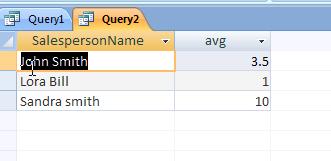 Exercise 8) Create an aggregate query (make sure the Totals button is selected) named query_2.