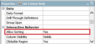 Active Reports Advanced Approaches Show/hide columns - The visibility of list columns can be controlled by variables.