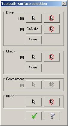 Step 4. Click Blend Select button in the Toolpath/surface selection dialog box, Fig. 8. in the Chain- Step 5.