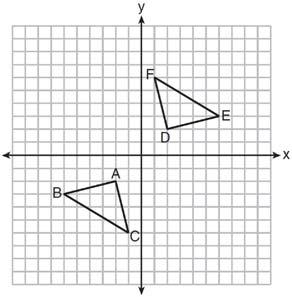 6 In the diagram below, bisects at B, and bisects at C. 8 Triangle ABC and triangle DEF are graphed on the set of axes below. Which statement is always true? bisects at C. bisects at B. 7 As shown in the diagram below, a regular pyramid has a square base whose side measures 6 inches.
