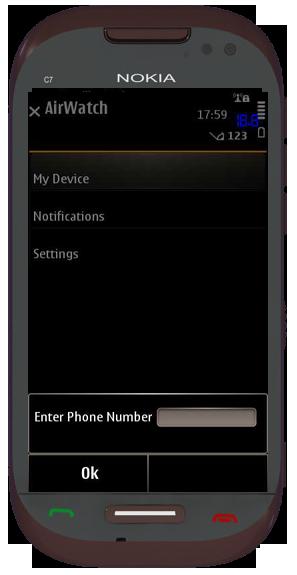 Chapter 2: Symbian Device Enrollment 7. Select OK.