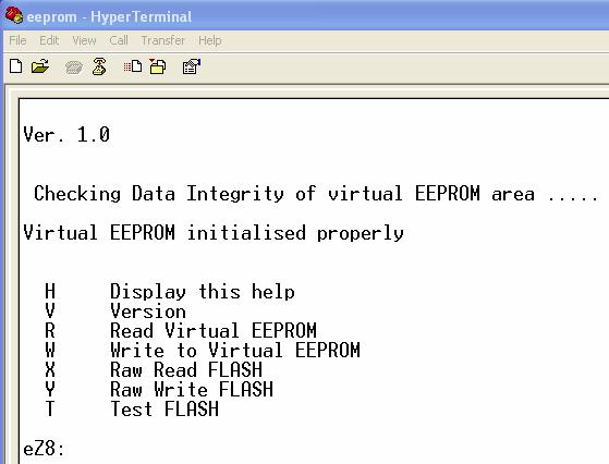 On any subsequent call, this API checks on the virtual EEPROM area for data integrity and displays an appropriate message depending on the result. 4.
