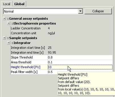 Right-click the global setpoint value to access the following functions: Copy to Clipboard: The current global setpoint value is copied to the clipboard.