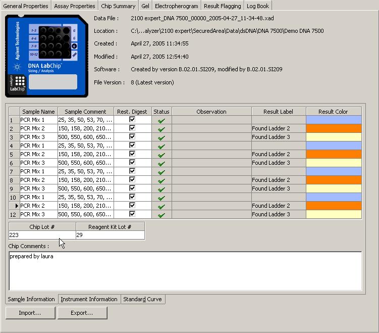 Color Indication The results of the result flagging rules is displayed: On the Chip Summary Tab: