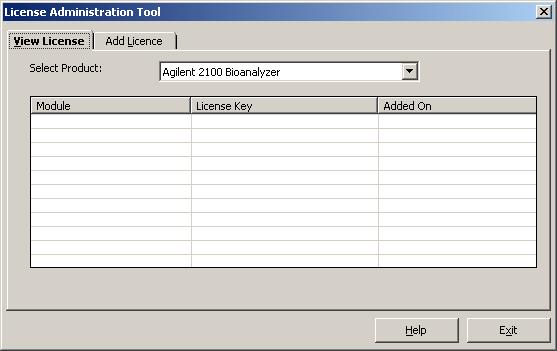 To activate an additional software license: 1 Select Registration from the Help menu to open the License Administration Tool