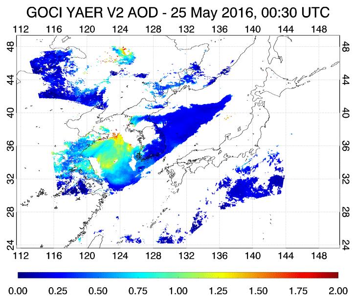 (2014, 2016) GOCI/COMS (KOSC/KIOST, Korea) 1-hour interval for East Asia (total 8 times in daytime) AHI/Himawari-8 (JMA, Japan) 10-min interval for Full Disk (day and