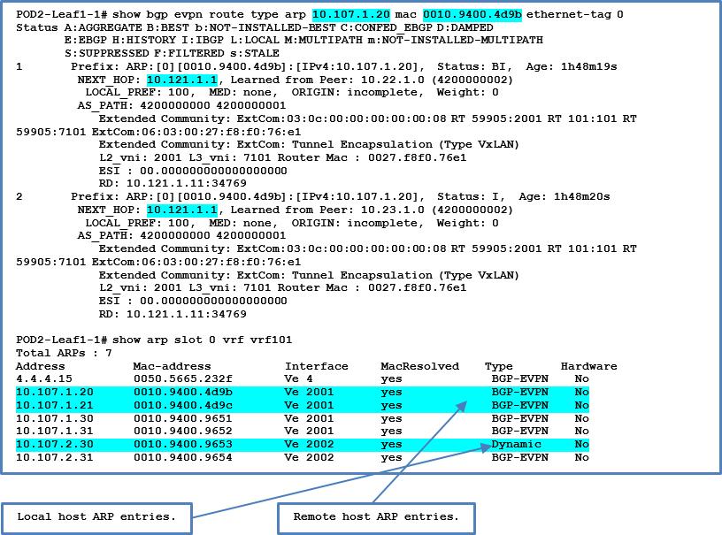 Tenant and L2 Extension Between PoDs in an Optimized 5-Stage Clos Fabric Verify Tenant Extension Between the Racks Tenant extension ensures routing between the VXLAN segments within the same tenant.
