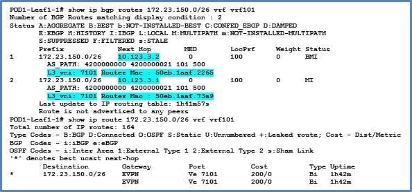 VLAN Scoping at the ToR Level Verify that the routes are sent to the route table by BGP. VLAN Scoping at the ToR Level VLAN scoping is briefly discussed in VLAN Scoping on page 25.