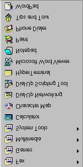 Accessories These are useful programs (some more than others) that Microsoft included with Windows 95.