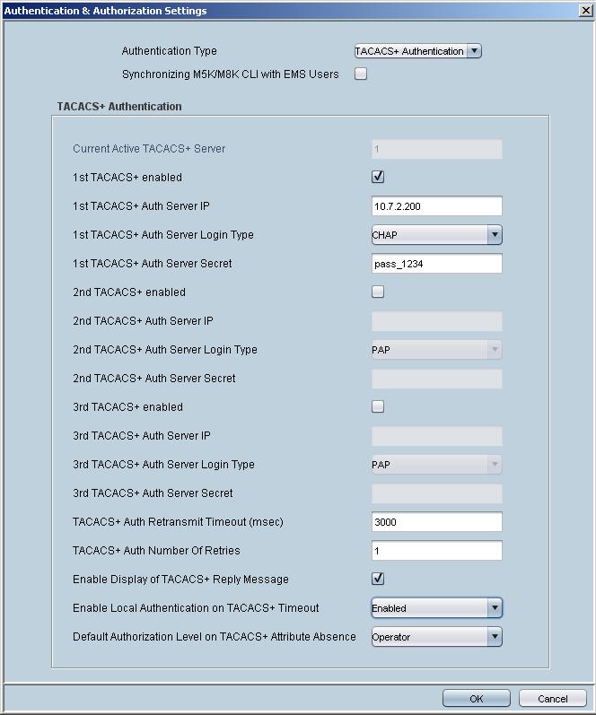 AudioCodes EMS 2.9.2.3 Provisioning EMS to Perform TACACS+ Server Authentication and Authorization This section describes how to provision EMS users stored on a TACACS+ server using the EMS application.