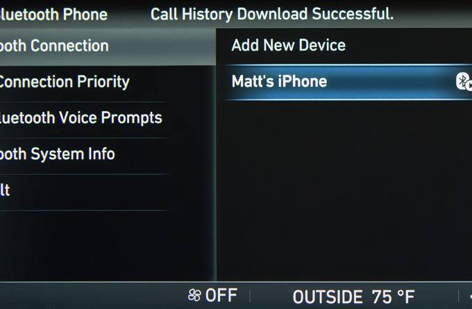 PHONE PAIRING CONNECTING FOR THE FIRST TIME 9. The system (or vehicle) will also confirm the successful download of your CALL HISTORY.