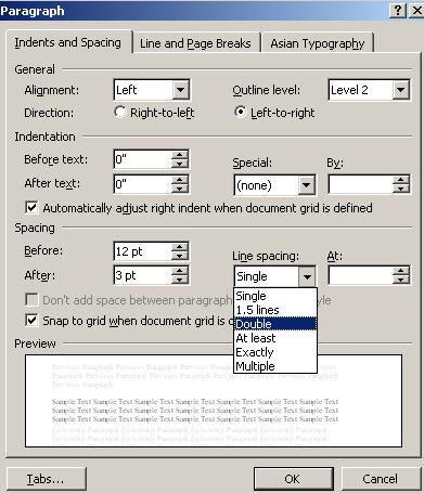 Academic Word Processing Doc. 5.133 Ver 1 3 Control line spacing Objectives To apply different line-spacing settings to a paragraph, and understand how to apply them to a whole document Activity 3.