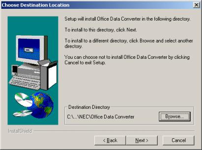 CHAPTER 3 Office Data Converter 2. Installing Office Data Converter 8.