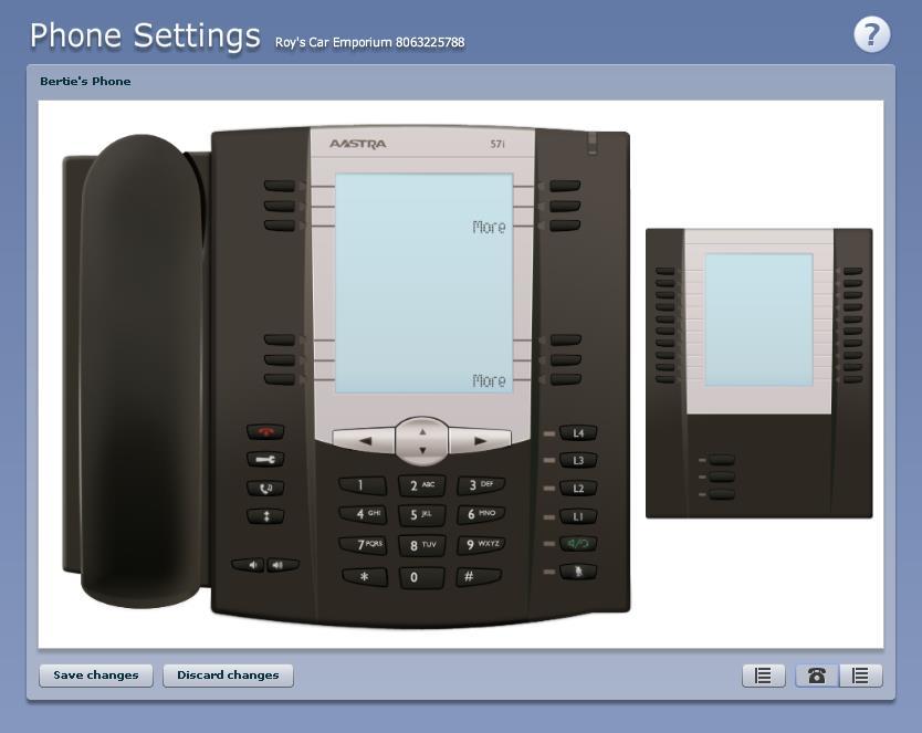 If you have a phone with one or more sidecars, you can zoom in on the phone, or a sidecar, by hovering your mouse pointer over it: Figure 61: Phone Configurator Phone and Sidecar view You can see