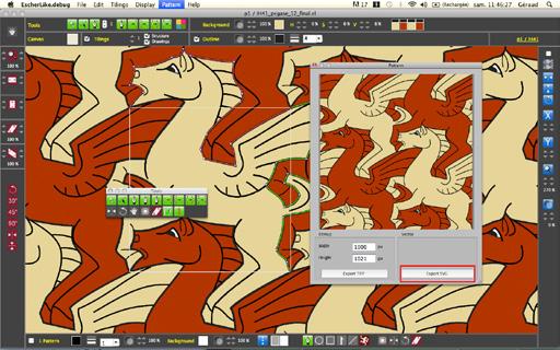 Adding paper texture to the vector drawing in Inkscape.