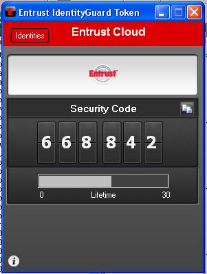 The remaining lifetime of the code is indicated by the Lifetime bar below the code.