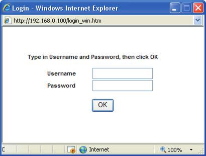Login the Managed Switch 1. Use Internet Explorer 7.0 