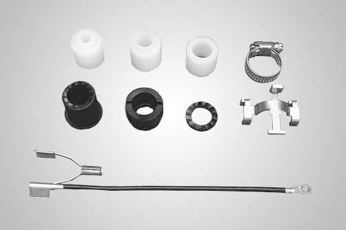 Closure Content, Accessories Kit Content Each closure kit contains all parts required for installation of a branching closure with up to 5 cables - up to 4 in the intersection and
