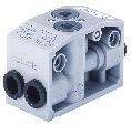 Pneumatic basic module, electrical basic module and pilot valves 2 valves wide/2 valves wide with 2 x 3/2-way valve 8 valves wide/8 valves wide with 2 x