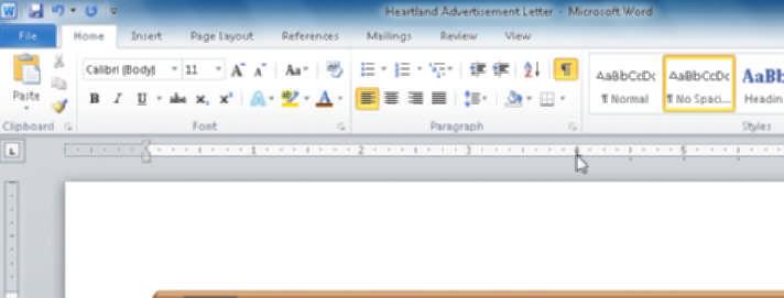 WD 70 Word Chapter 3 Creating a Business Letter with a Letterhead and Table Click the 4" mark on the ruler to place a tab marker at that location (Figure 3 44).