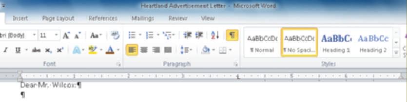 Creating a Business Letter with a Letterhead and Table Word Chapter 3 WD 87 Press the SPACEBAR to convert the asterisk to a bullet character.