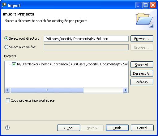 5. Click Next. The Import Projects window appears as shown in Figure 26.