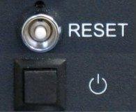 Product Description Operating Elements 1 1 Reset Button 2 2 ATX-Power Button Fig 12: Operating elements ATX-power button Reset-button Press this button to turn the system on or off.