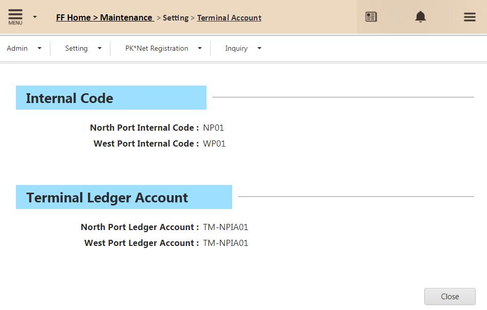8.2.2 Terminal Account 1. Go to Setting > Terminal Account.