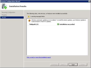 6. When the Installation Results window appears,
