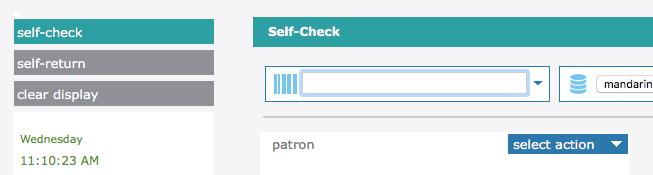 Using Self-Check and Self-Return Using Self-Check and Self-Return These features allow patrons to check out or return items without staff assistance.
