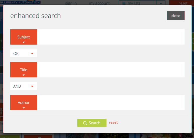 Standard Search bar, which will prompt an Enhanced Search form. 2.