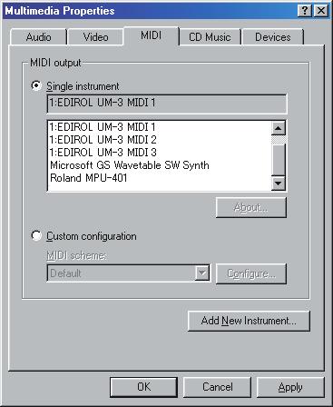 Windows 98 users 1. Open the Multimedia Properties dialog box. 1. Click the Windows Start menu, and from the menu that appears, select Settings Control Panel. 2.