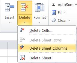You can also delete rows using the same method. 3. Alternatively highlight the columns and from the home tab go to cells. 4.