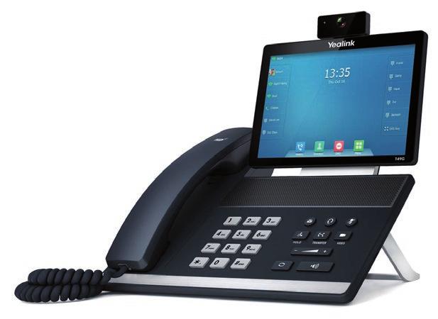YEALINK SIP-T49G With a large 8-inch LCD touch screen as well as HD video and audio, the SIP-T49G is designed for executives and teleworkers.
