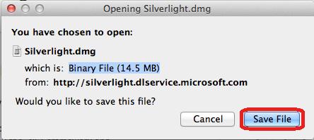 For OSX: 1. Go to (http://www.microsoft.com/silverlight/) 2. Click on the Download Now > button. 3. A new window will pop up.
