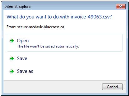 Step two: Locate your csv invoice from the GA site Once the