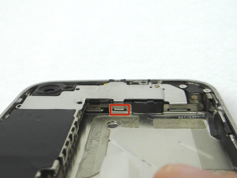 Picture 2: Picture of the cable shield clipped to the mid-frame.