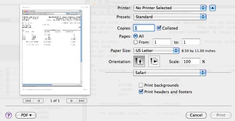 Printing eledgers You can print eledgers. Follow the instructions below to print one eledger at a time. Java Client cannot print multiple eledgers. Printing one eledger 1.