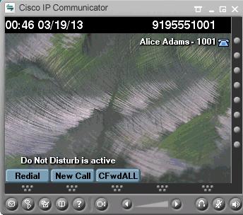 101 Alice Adams) Click the Down Arrow next to the presence indicator on Jabber PC on WorkStation01.