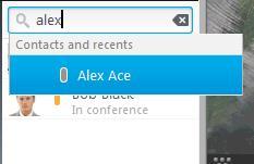 you called Alex Ace, you should be able to hear hold music Step 153 Also notice that Alice s picture shows up on Alex Ace