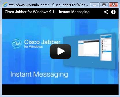 of the Jabber client Step 340 Click Play to watch the video, press Stop and Close the pop-up