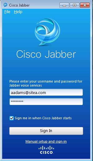 c. Click Manual setup and sign-in d. Observe Automatic, is the default install account type e. Click Cancel f. Password Cisc0123 g.
