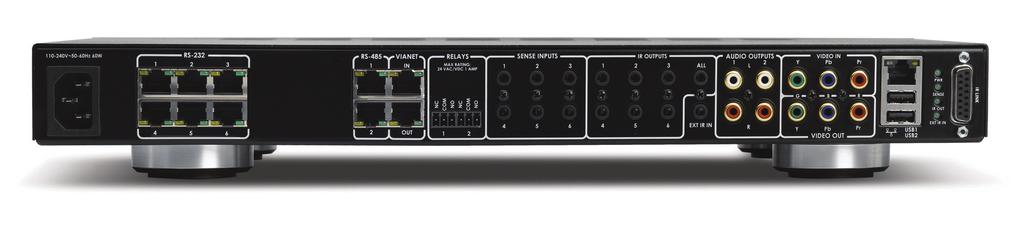 HC6 System Controller Compact 1U rack-mount design Integrated IP, Serial ports, infrared control and sense inputs in a or other third party universal remote Built-in two-source music player Support