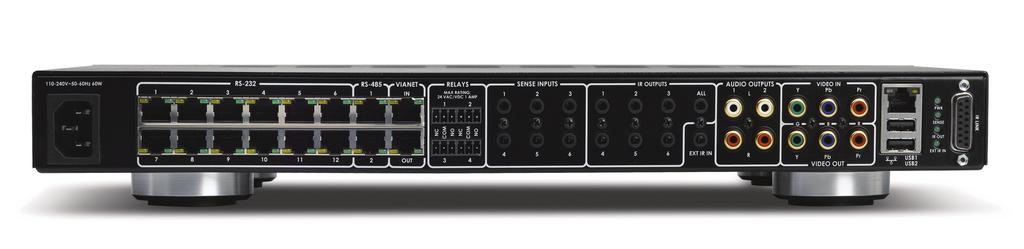 HC12 System Controller Compact 1U rack-mount design Integrated IP, Serial, infrared control and sense inputs in a or other third party universal remote Built-in two-output music player with online