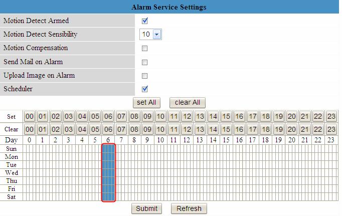 For example, click the number 06 at the first row, you can see the column turn blue.