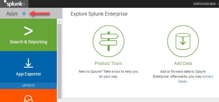 Configure Splunk for Integration with Bomgar Remote Support To install the integration, follow the steps below to import an item into Splunk. 1. Log into Splunk as a user with administrative rights.
