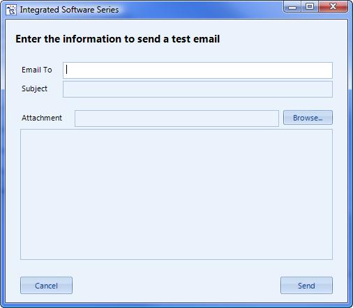 Complete the following information: Email To Subject The email address of the person you want to send the test email message to.