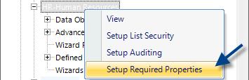 Chapter 4 2. Highlight the module in the System Configuration tree, right click and select Set Up Required Properties.