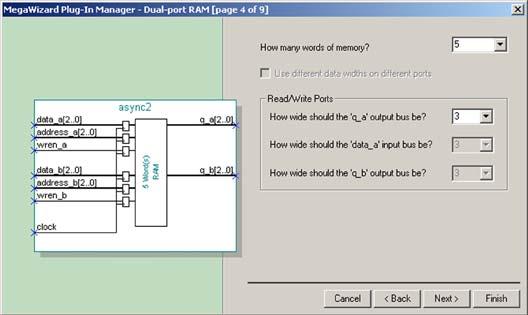 Figure 19. MegaWizard Plug-In Manager - Dual-Port RAM [page 2 of 7] 9.